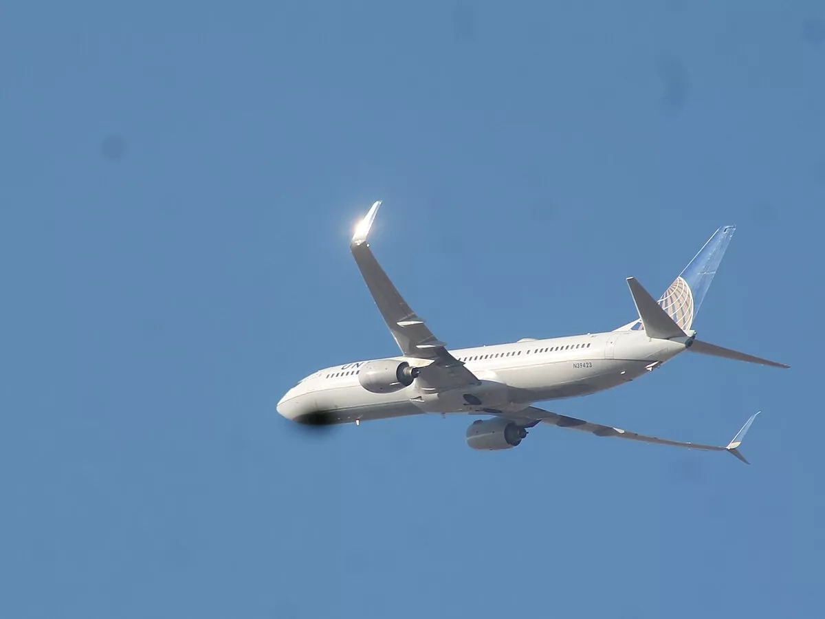 Representative image: A 2008 Boeing 737-924ER of United Airlines Flying Over Las Vegas after taking off from McCarran International Airport.