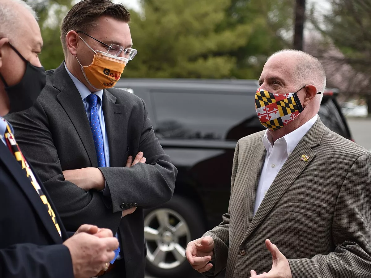 Representative image: Governor Hogan Visits PCP Vaccination Clinic by Patrick Siebert at 110 Baughmans Ln, Frederick, MD 21702