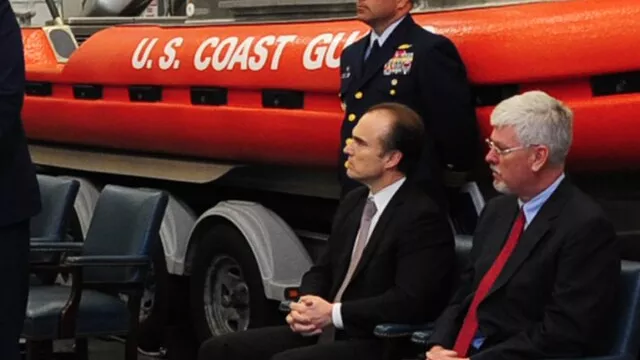 Representative image: MILWAUKEE -- Rear Adm. Michael Parks, commander of the 9th Coast Guard District, delivers the keynote address during a ceremony marking Coast Guard Sector Lake Michigan'??s acceptance of Rescue 21, the Coast Guard'??s ne