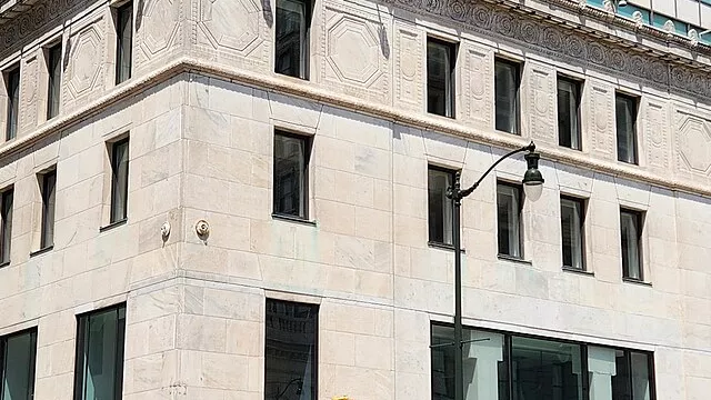 Representative image: Exterior of the Federal Reserve Building in Downtown Detroit, a commercial office building which once housed the Detroit branch of the Federal Reserve Bank of Chicago. In this image, the building is seen from across the