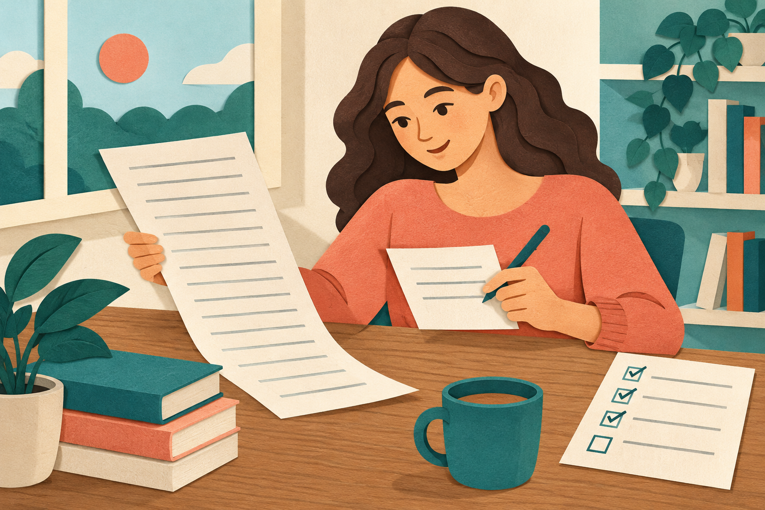 A long notice is shortened into a checked summary.