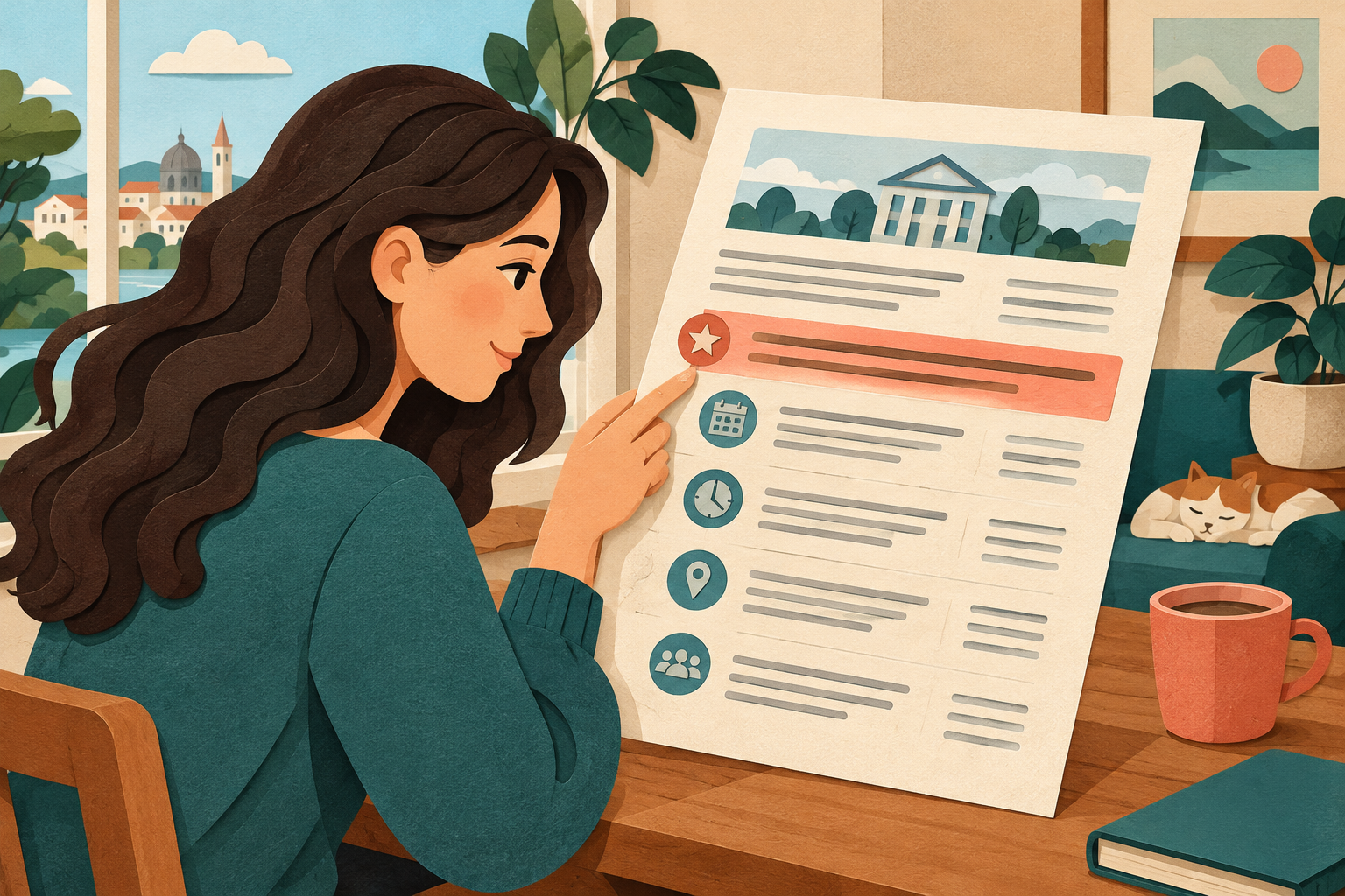 A reader identifies the main statement within a long notice.