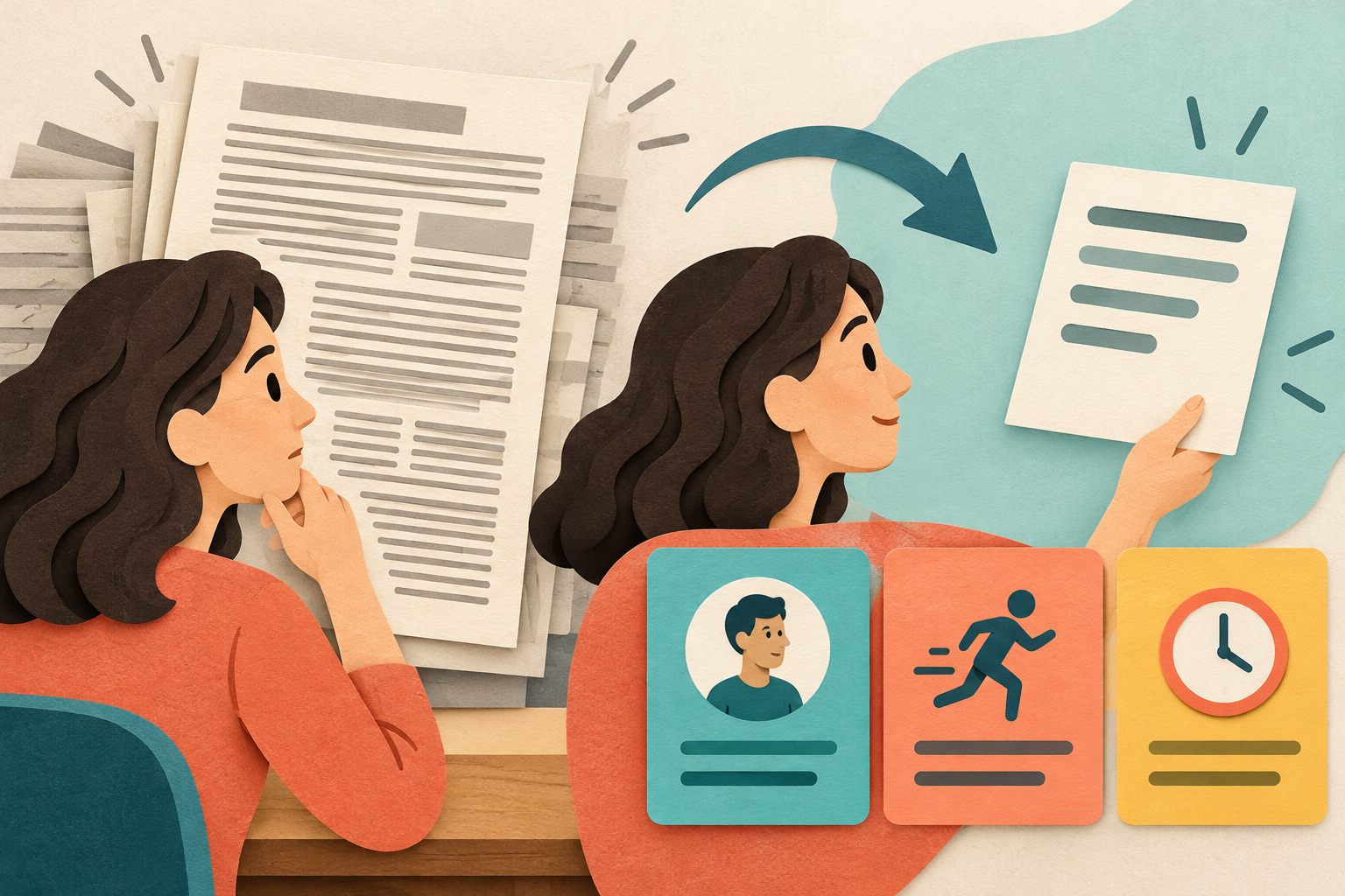 A reader revises a dense notice into a clearer message.